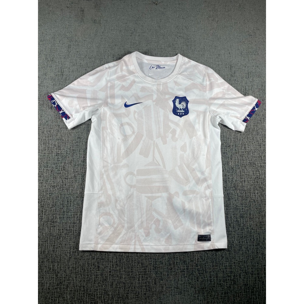 Nike France Away Soccer Jersey White Grey FFF Les Bleus Dri-FIT Mens XL